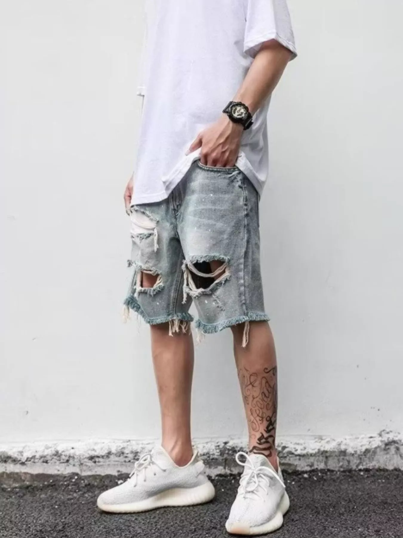 Distressed Denim Shorts | The Nichole Collection