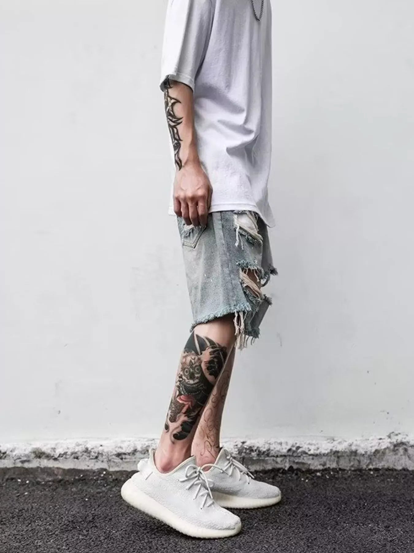 Distressed Denim Shorts | The Nichole Collection