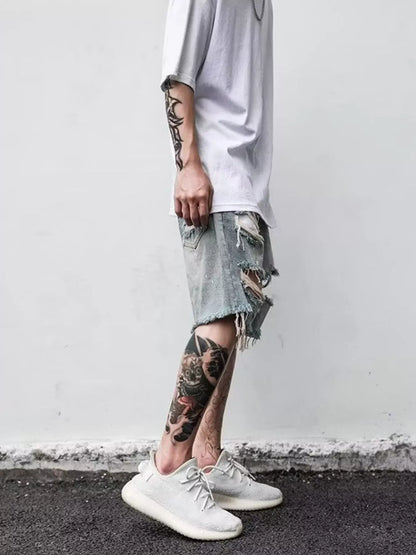 Distressed Denim Shorts | The Nichole Collection