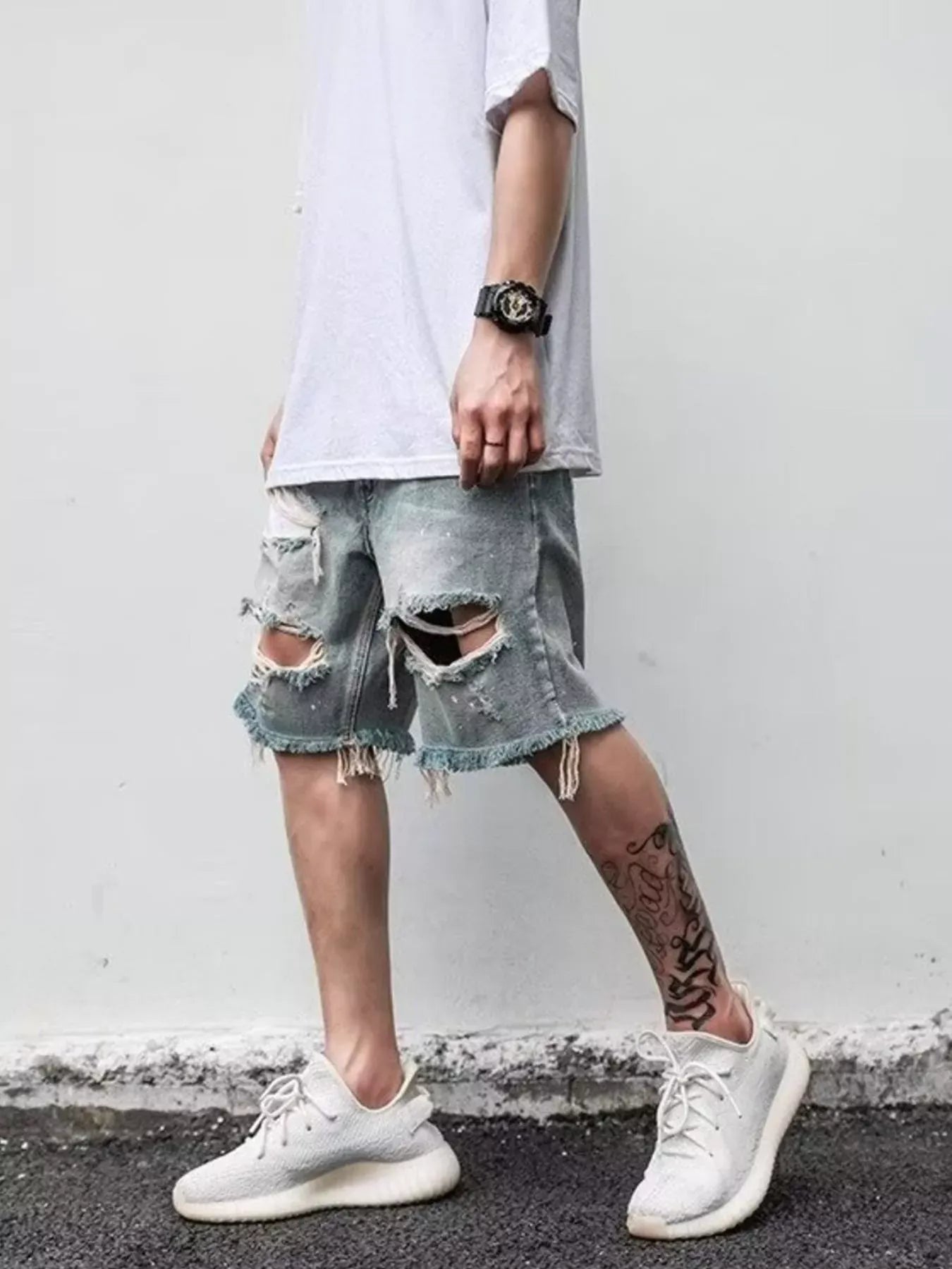 Distressed Denim Shorts | The Nichole Collection