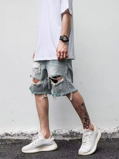 Distressed Denim Shorts | The Nichole Collection