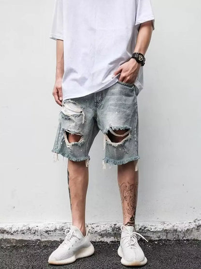 Distressed Denim Shorts | The Nichole Collection