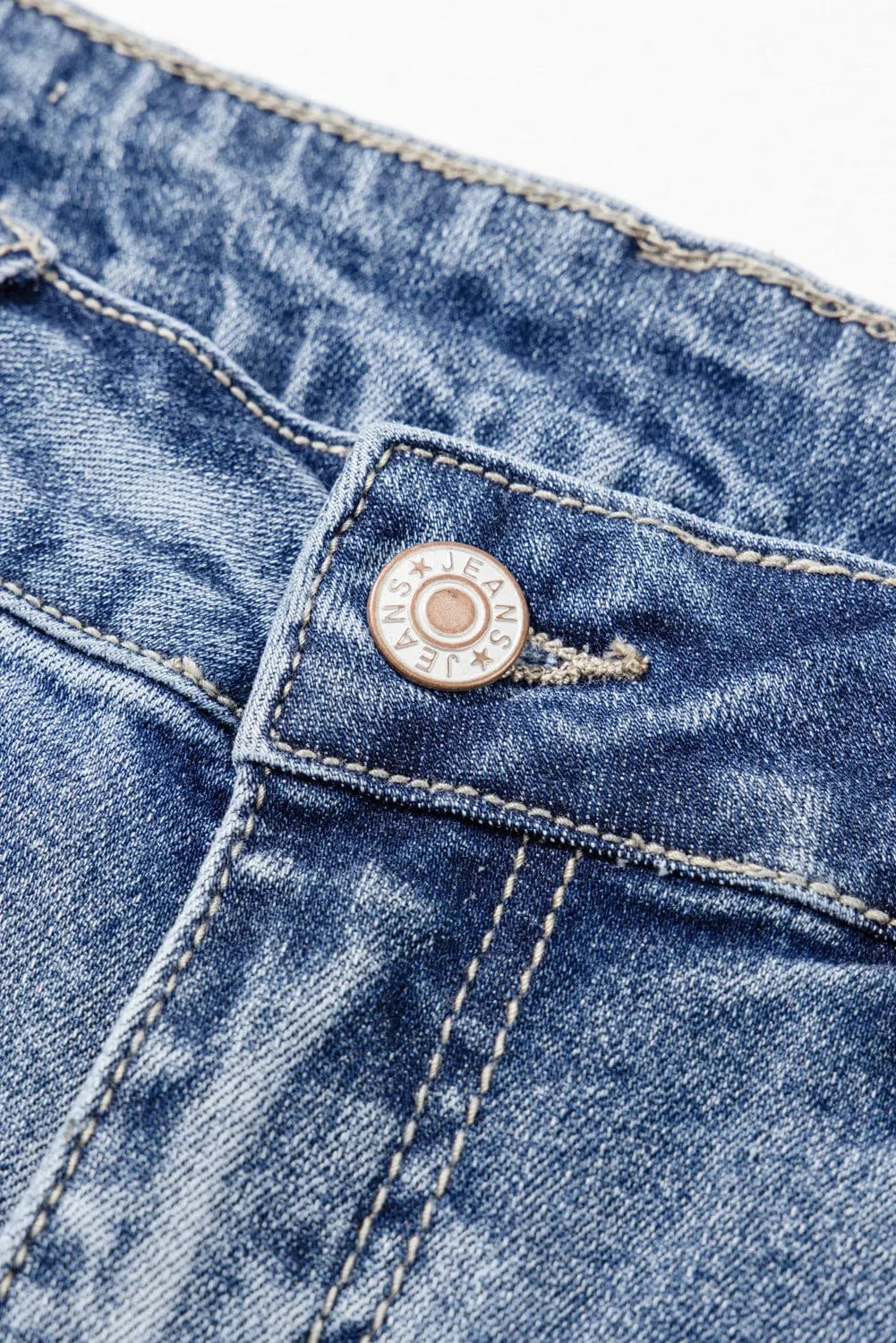 Distressed Raw Hem Bootcut Jeans The Nichole Collection