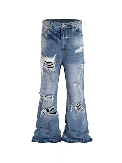 Distressed Wide Leg Jeans | The Nichole Collection