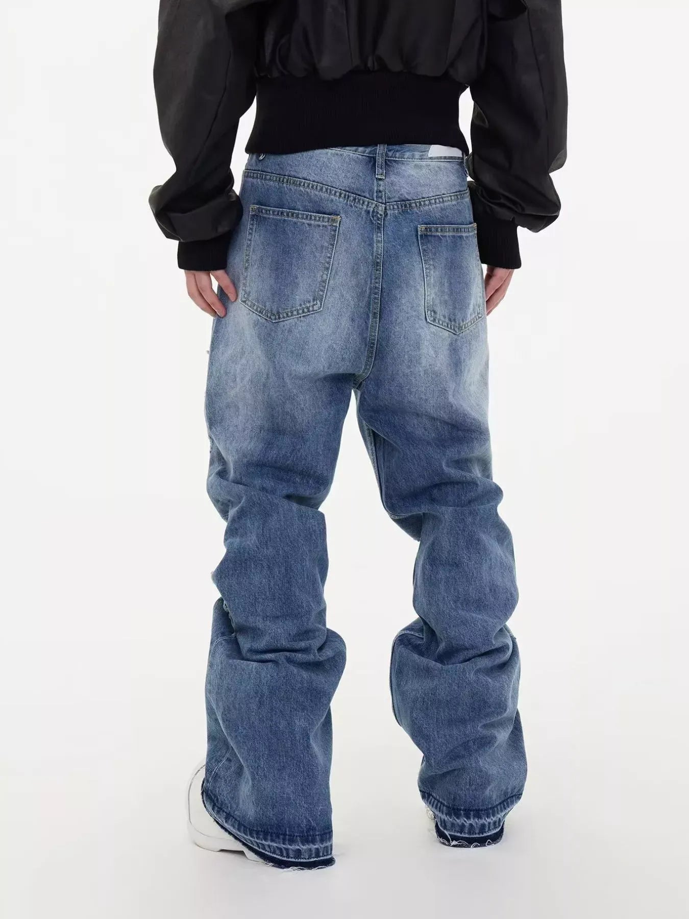 Distressed Wide Leg Jeans | The Nichole Collection