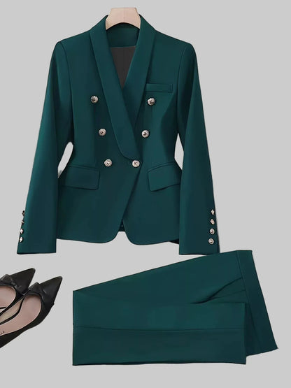 Double-Breasted Blazer & Pants Set Women's Sets The Nichole Collection