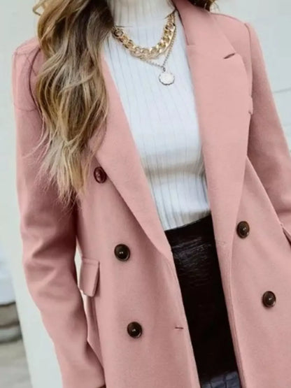 Double-Breasted Longline Coat The Nichole Collection