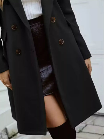 Double-Breasted Longline Coat The Nichole Collection