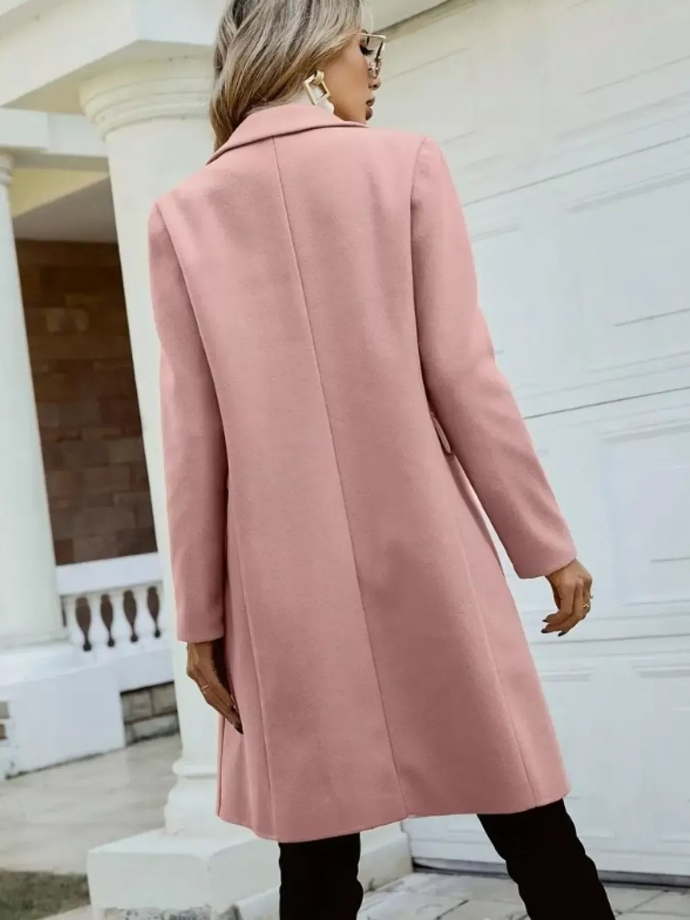 Double-Breasted Longline Coat The Nichole Collection