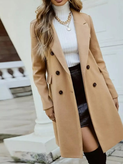 Double-Breasted Longline Coat The Nichole Collection