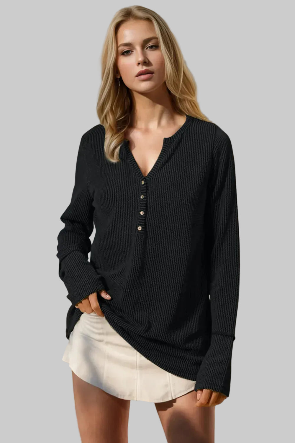 Long Sleeve Tops for Women Crew Neck Casual Knit Pullover The Nichole Collection
