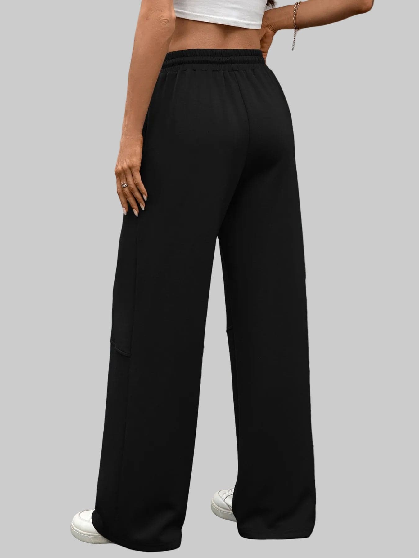 Drawstring High Waist Wide Leg Casual Pants The Nichole Collection