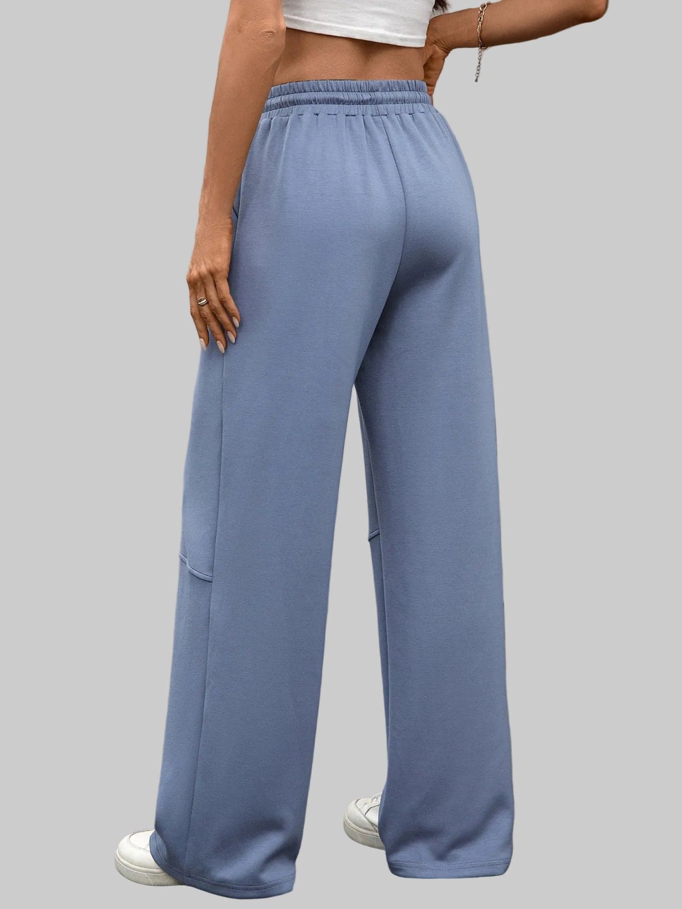 Drawstring High Waist Wide Leg Casual Pants The Nichole Collection