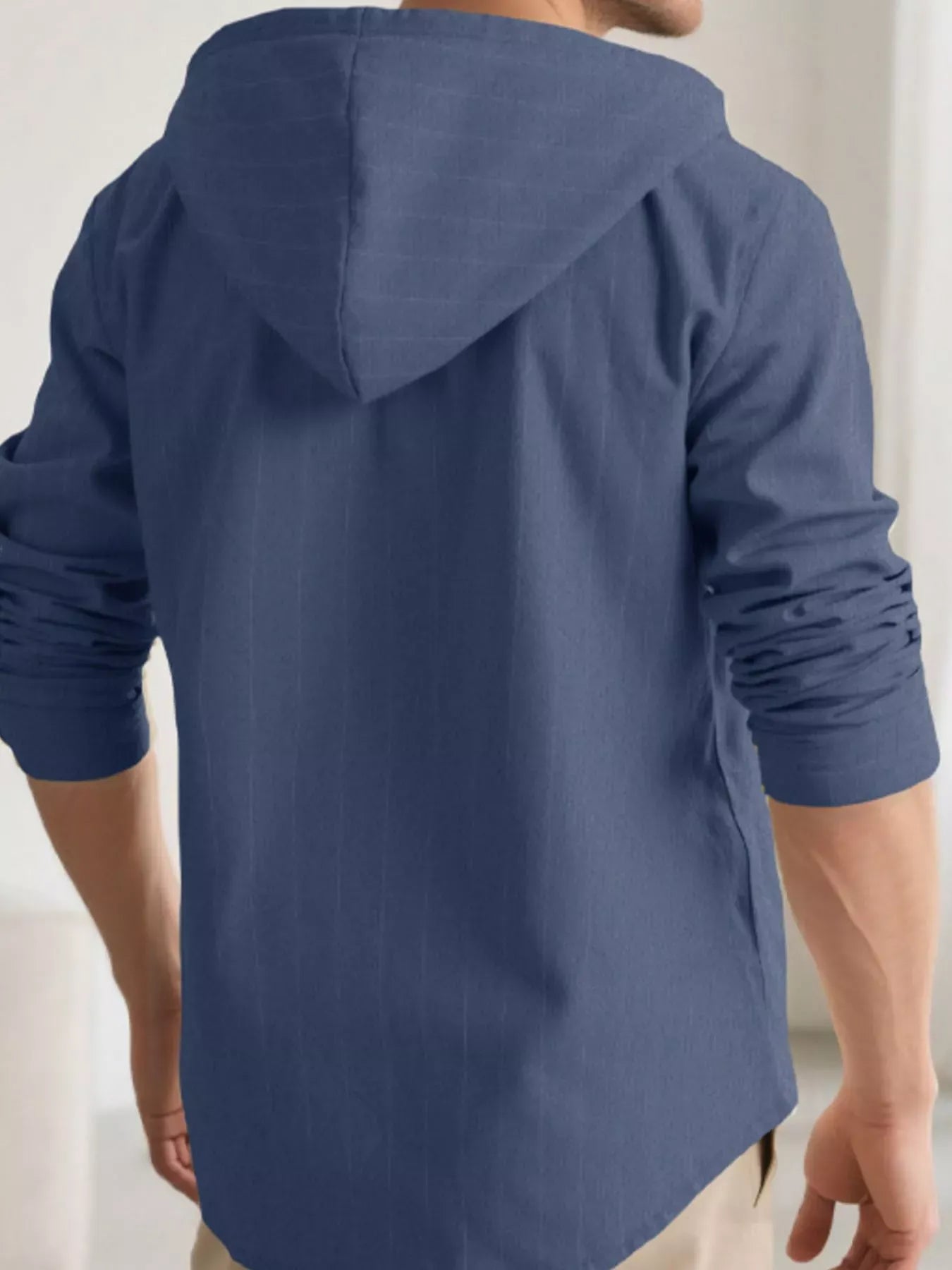 Drawstring Hooded Button Up Shirt | The Nichole Collection