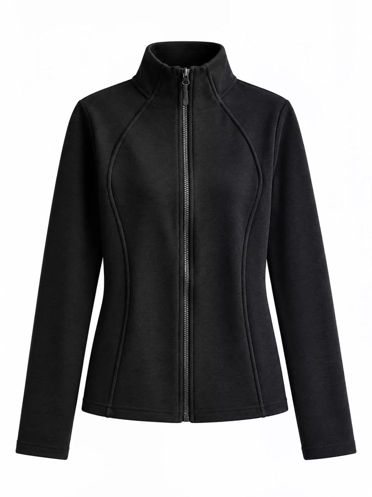 Sculpted Fit Fleece-Lined Zip-Up Jacket The Nichole Collection - Official Site