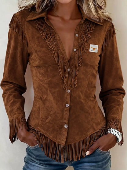 BUTTON FRONT FRINGE TOP The Nichole Collection - Official Site