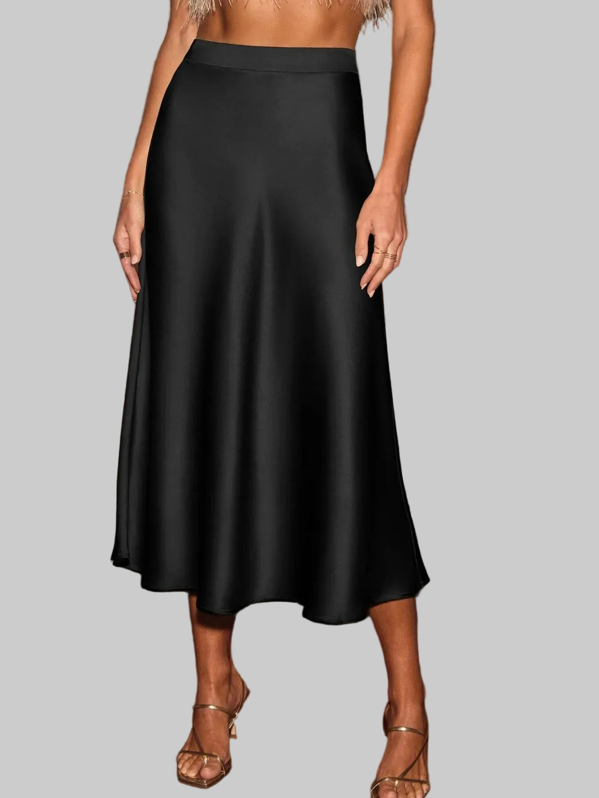 Satin Midi Skirt The Nichole Collection - Official Site