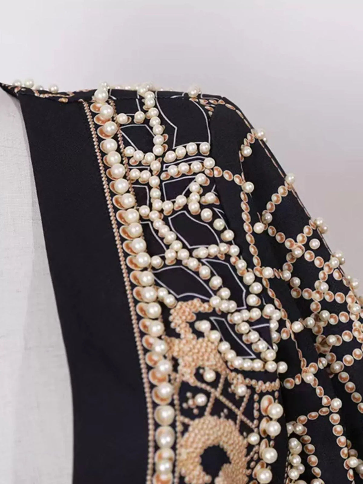 Pearl-Embellished One-Button Blazer The Nichole Collection