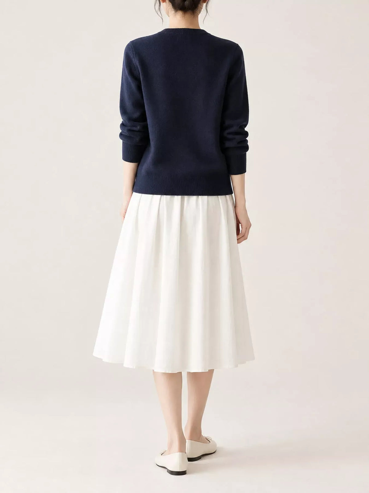 Genevieve Hand-Embroidered Pure Wool Cardigan The Nichole Collection