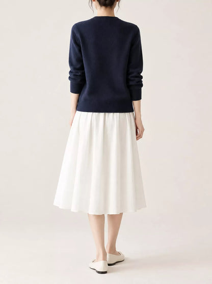 Genevieve Hand-Embroidered Pure Wool Cardigan The Nichole Collection