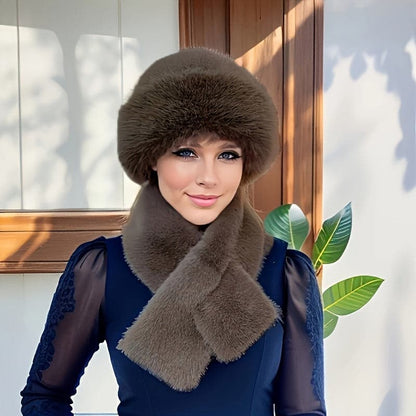 2pcs Set: Cozy Faux Fur Hat & Scarf Combo The Nichole Collection - Official Site