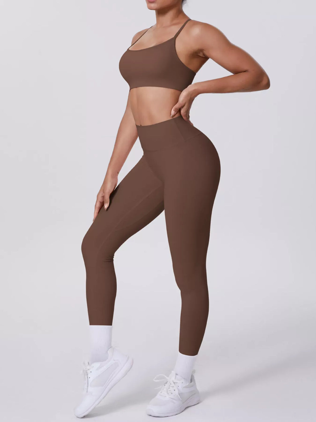 Criss-Cross Back Cami and Leggings Active Set The Nichole Collection - Official Site