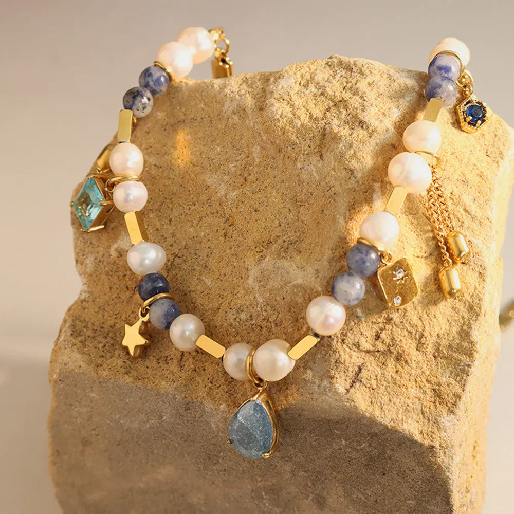 SOMERSET GLASS STONE & PEARL CHOKER The Nichole Collection - Official Site