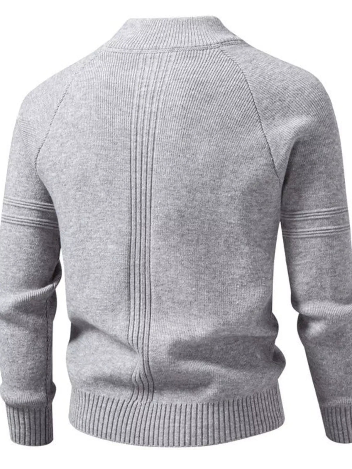 Men's Quarter-Zip Ribbed-Knit Sweater Jonathan M Collection
