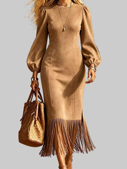 FRINGE HEM MIDI DRESS The Nichole Collection - Official Site