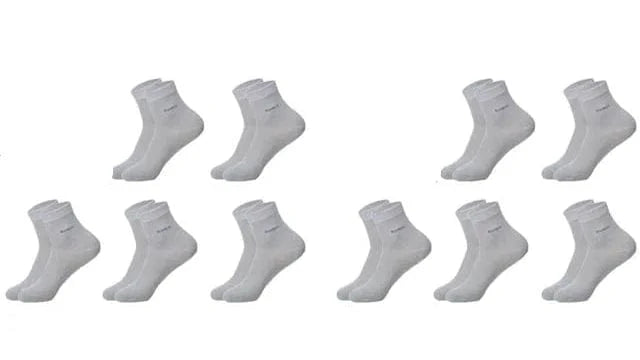 EcoComfort Bamboo Fiber Crew Socks - 10-Pack | Breathable, Sustainable, Casual Fit (EU 39-44 | US 7-11) Socks 10 gray color / size 38-45 The Nichole Collection