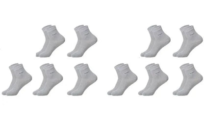 EcoComfort Bamboo Fiber Crew Socks - 10-Pack | Breathable, Sustainable, Casual Fit (EU 39-44 | US 7-11) Socks 10 gray color / size 38-45 The Nichole Collection