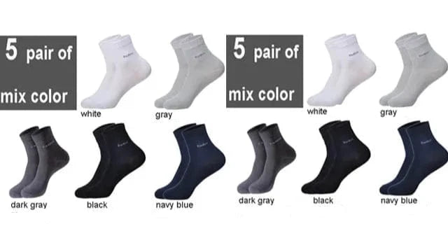 EcoComfort Bamboo Fiber Crew Socks - 10-Pack | Breathable, Sustainable, Casual Fit (EU 39-44 | US 7-11) Socks 10 mixed color / size 38-45 The Nichole Collection