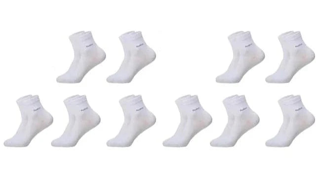 EcoComfort Bamboo Fiber Crew Socks - 10-Pack | Breathable, Sustainable, Casual Fit (EU 39-44 | US 7-11) Socks 10 white / size 38-45 The Nichole Collection
