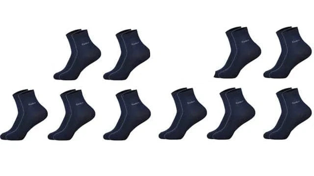 EcoComfort Bamboo Fiber Crew Socks - 10-Pack | Breathable, Sustainable, Casual Fit (EU 39-44 | US 7-11) Socks 10 navy blue / size 38-45 The Nichole Collection