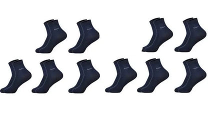 EcoComfort Bamboo Fiber Crew Socks - 10-Pack | Breathable, Sustainable, Casual Fit (EU 39-44 | US 7-11) Socks 10 navy blue / size 38-45 The Nichole Collection