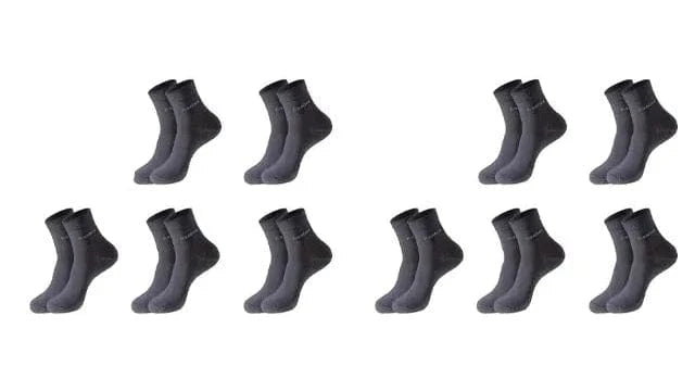 EcoComfort Bamboo Fiber Crew Socks - 10-Pack | Breathable, Sustainable, Casual Fit (EU 39-44 | US 7-11) Socks 10 dark gray / size 38-45 The Nichole Collection