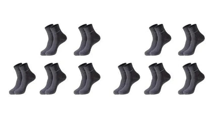 EcoComfort Bamboo Fiber Crew Socks - 10-Pack | Breathable, Sustainable, Casual Fit (EU 39-44 | US 7-11) Socks 10 dark gray / size 38-45 The Nichole Collection