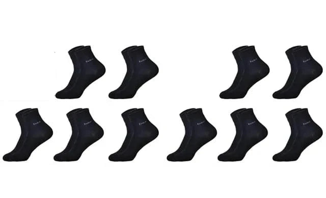 EcoComfort Bamboo Fiber Crew Socks - 10-Pack | Breathable, Sustainable, Casual Fit (EU 39-44 | US 7-11) Socks 10 black color / size 38-45 The Nichole Collection