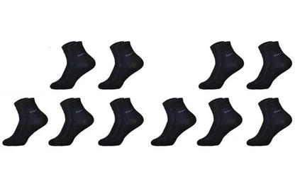 EcoComfort Bamboo Fiber Crew Socks - 10-Pack | Breathable, Sustainable, Casual Fit (EU 39-44 | US 7-11) Socks 10 black color / size 38-45 The Nichole Collection