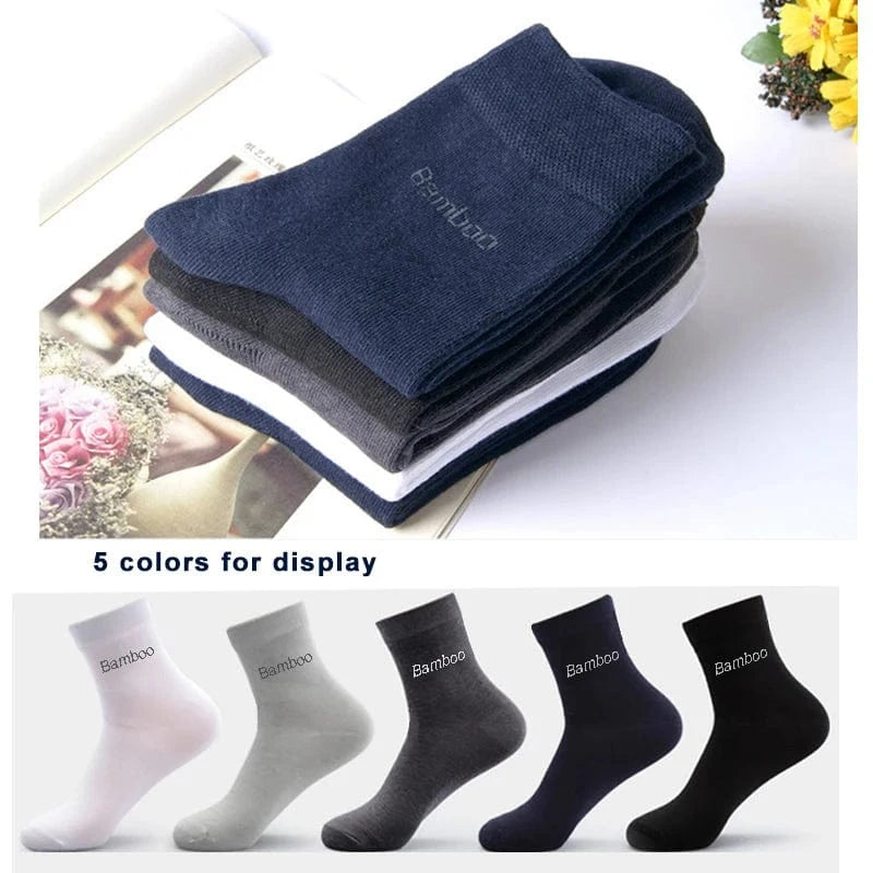 EcoComfort Bamboo Fiber Crew Socks - 10-Pack | Breathable, Sustainable, Casual Fit (EU 39-44 | US 7-11) Socks The Nichole Collection