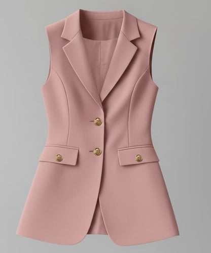 Elegant Lapel Suit Vest – Sleeveless Tailored Business Blazer Lotus Color / S Women's Sets The Nichole Collection - Official Site