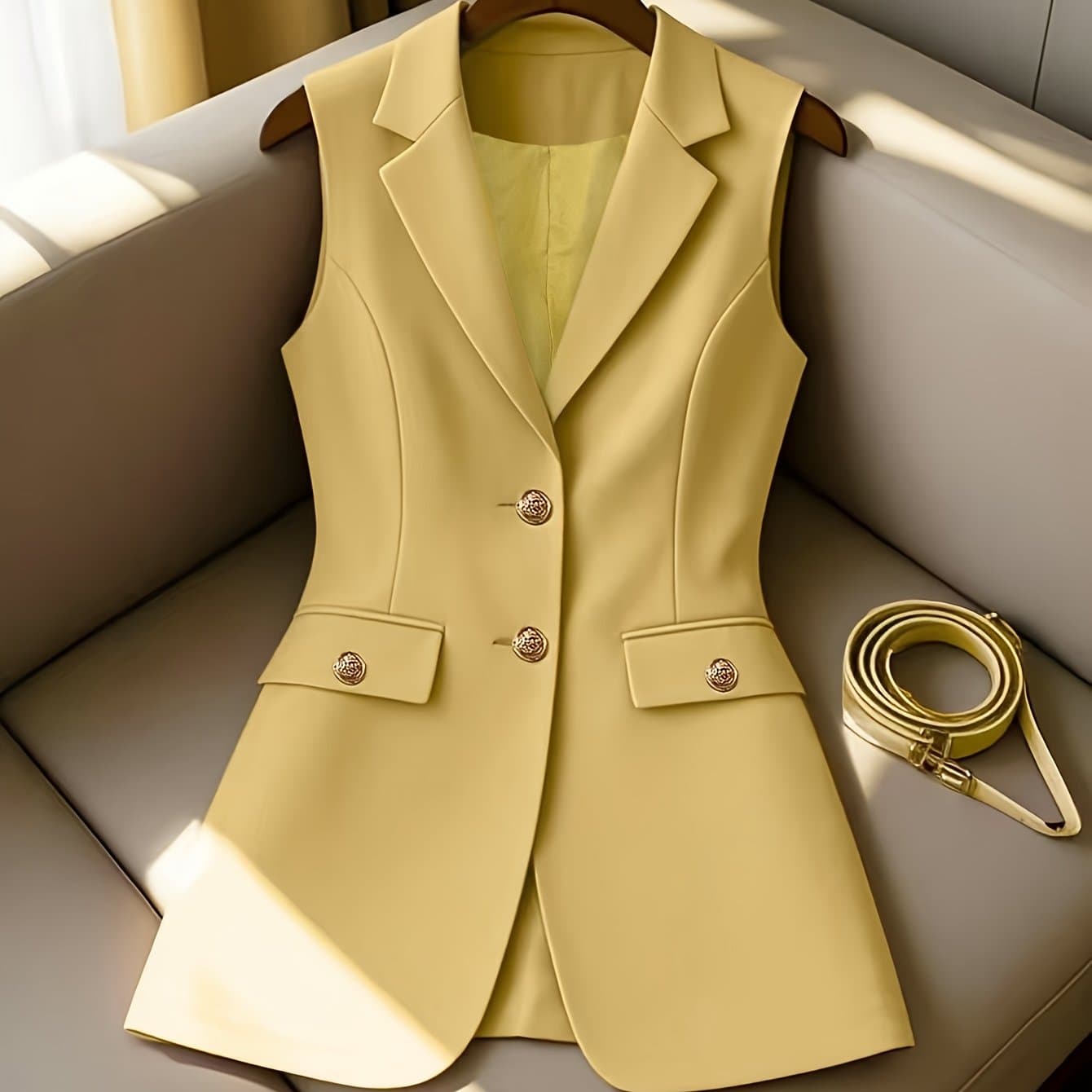 Elegant Lapel Suit Vest – Sleeveless Tailored Business Blazer Women's Sets The Nichole Collection - Official Site