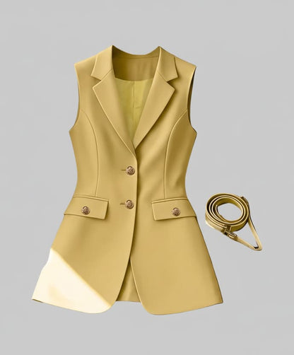 Elegant Lapel Suit Vest – Sleeveless Tailored Business Blazer Women's Sets The Nichole Collection - Official Site