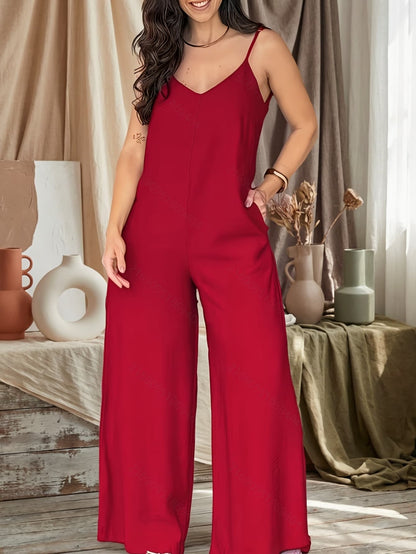 Elegant Solid Cami Jumpsuit The Nichole Collection - Official Site