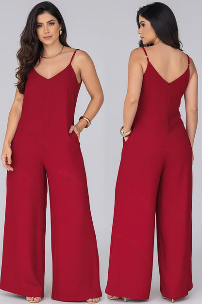 Elegant Solid Cami Jumpsuit The Nichole Collection - Official Site
