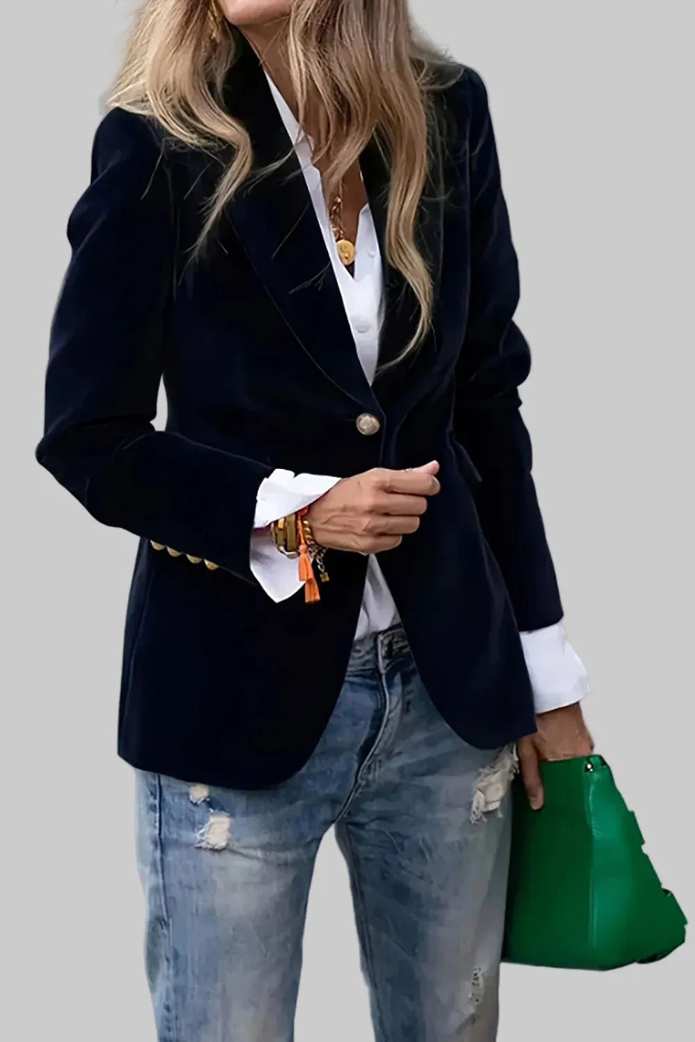 Elegant Women’s Velvet Blazer Blazers Black / S The Nichole Collection