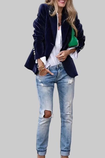 Elegant Women’s Velvet Blazer Blazers The Nichole Collection