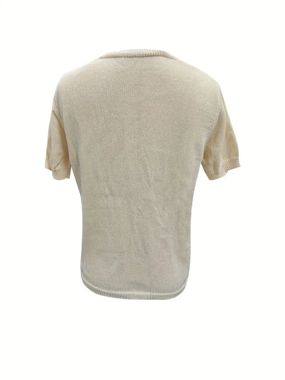 Embroidered Floral V-Neck Sweater Sweaters The Nichole Collection