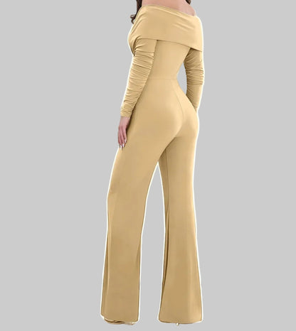 European Style V-Neck Wide Leg Jumpsuit Women's Sets The Nichole Collection