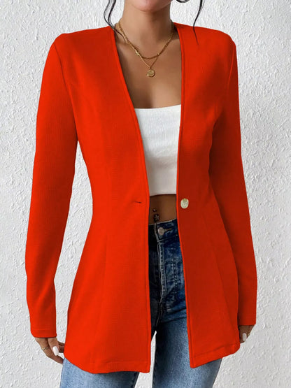 Single-Button Long-Sleeve Blazer The Nichole Collection - Official Site